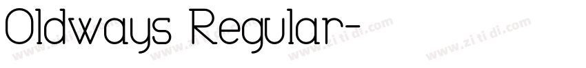 Oldways Regular字体转换